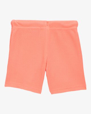 Product image 2 of Toddler Waffle Knit Drawstring Shorts - Orange