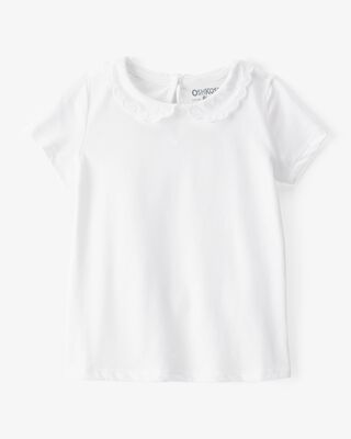 Toddler Pique Uniform Polo Shirt -  White