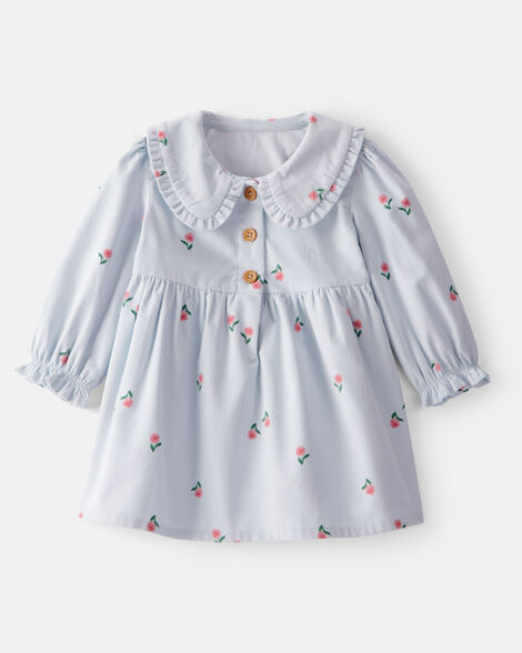 Baby Girl Corduroy Dress - Grey