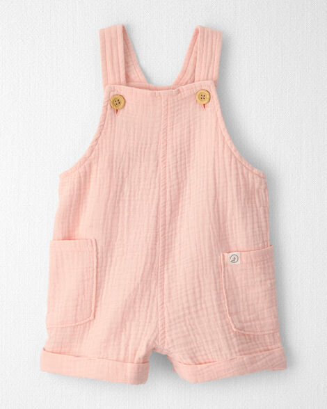 Baby Girl Organic Cotton Gauze Shortalls