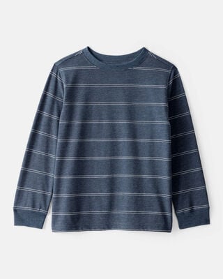 Boys Striped Long-Sleeve Tee - Ivory