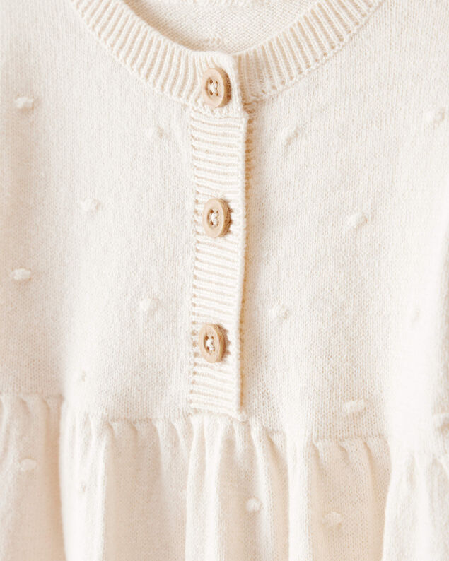 Product image 2 of Baby Girl Cotton Long-Sleeve Jumpsuit - White