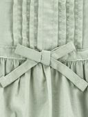 Green - Baby Textured Eyelet Dress- Green, Selected