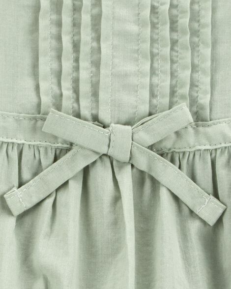 Product image 4 of Baby Textured Eyelet Dress- Green