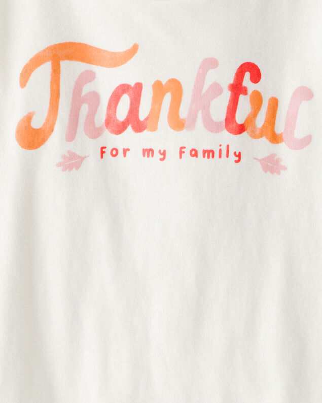 Product image 2 of Toddler Girl Thankful Long-Sleeve Graphic Tee - White