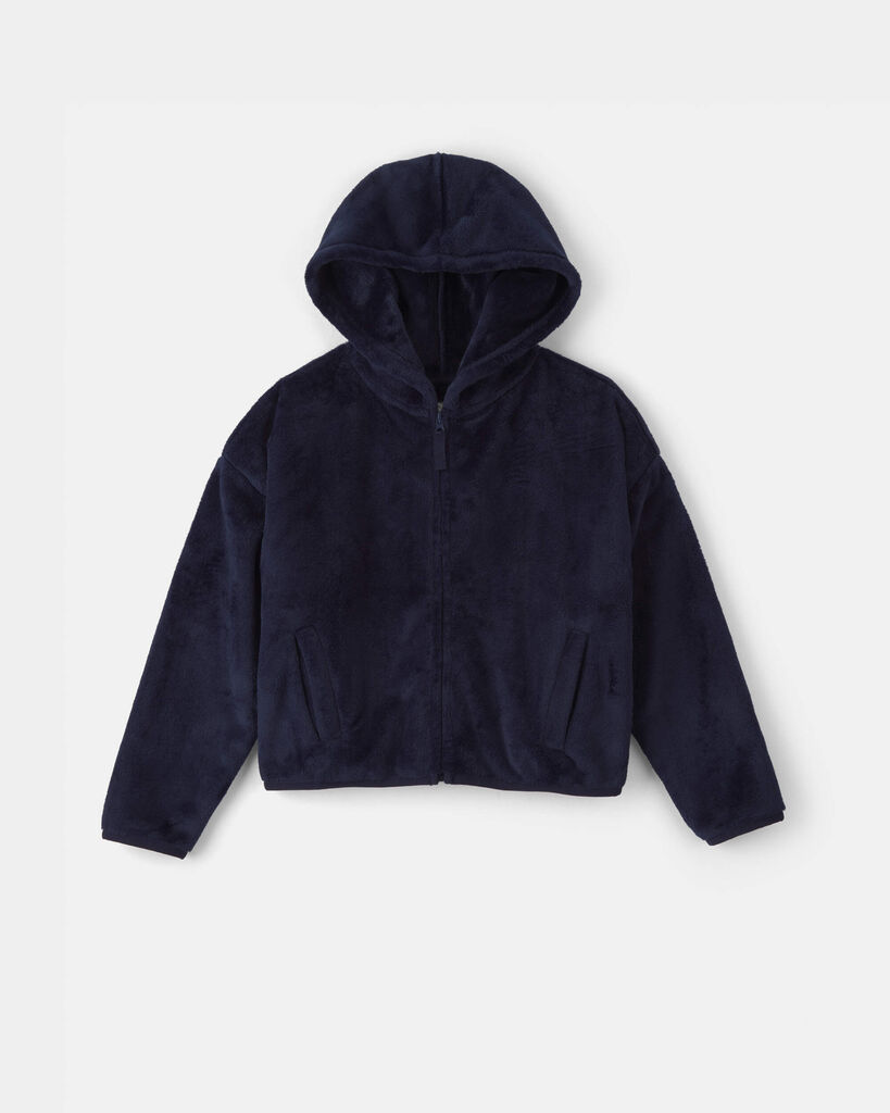 Oshkosh B'Gosh Girls Sherpa Zip-Up Jacket 10 Blue