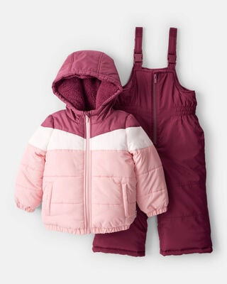 Toddler Girl Bluey™ Hooded Heavyweight Winter Jacket - Pink