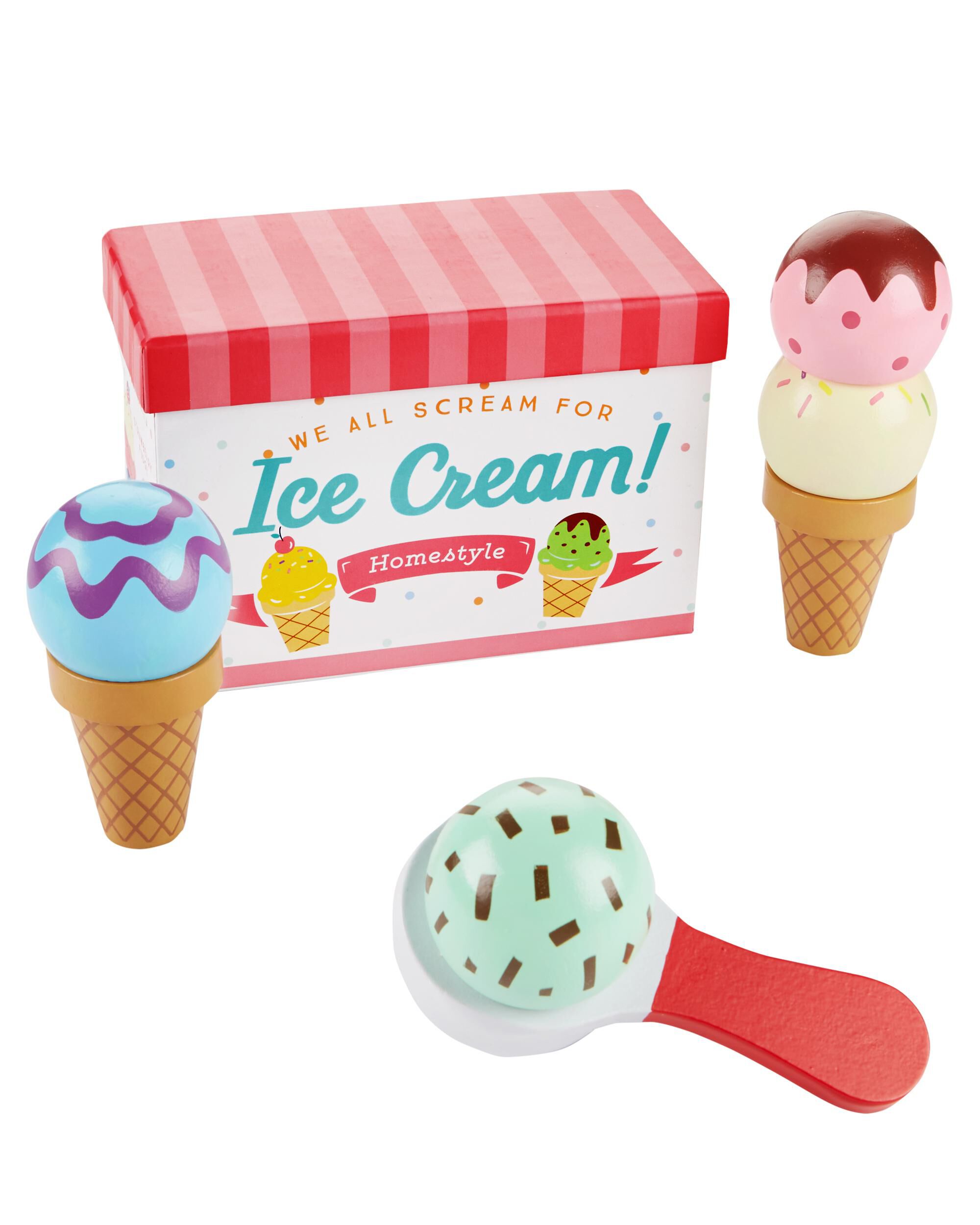 wooden ice cream stall
