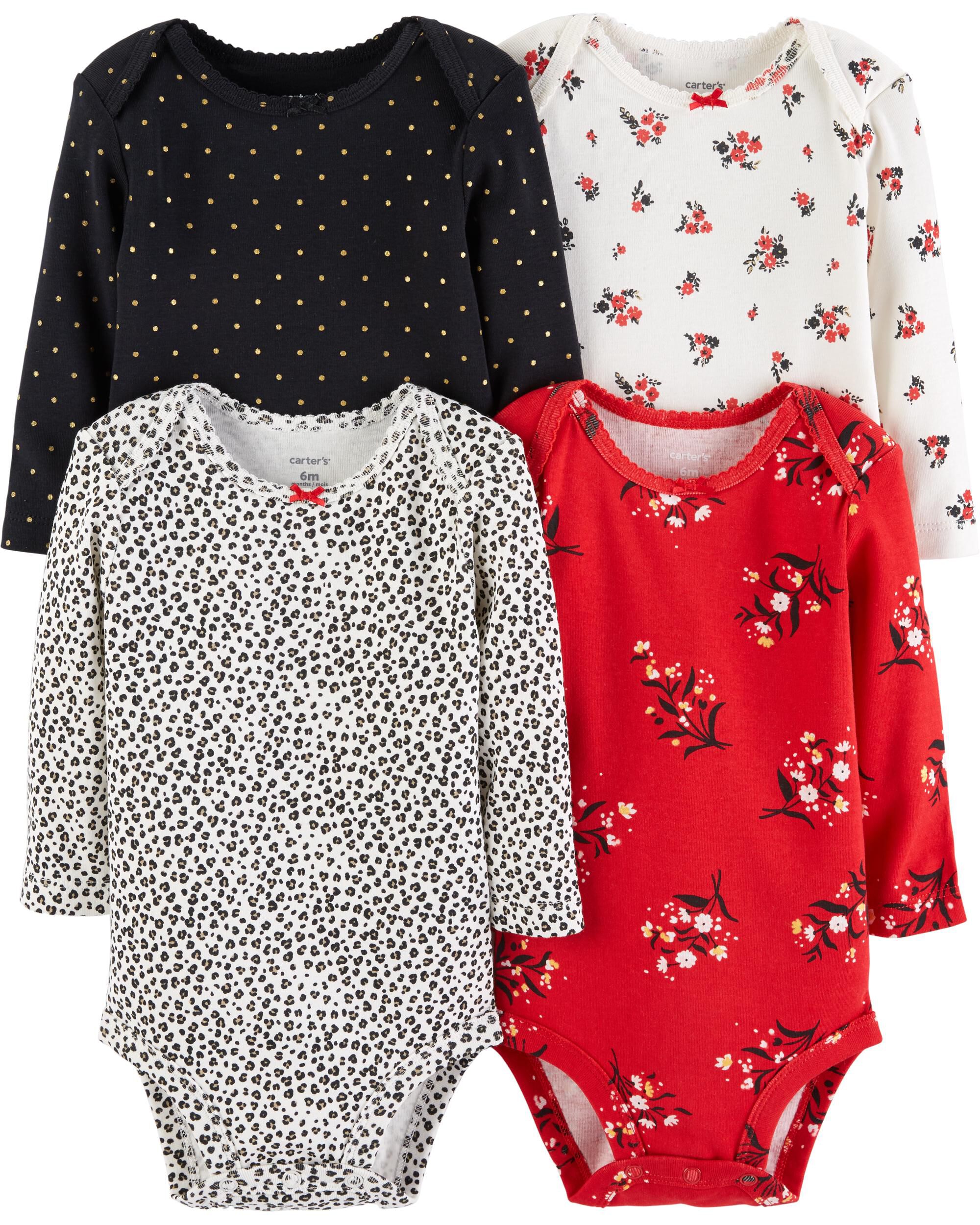 New Carter/'s Girls 5 Pack Bodysuits Tops NWT Preemie 12m 18m 24m Hearts Floral