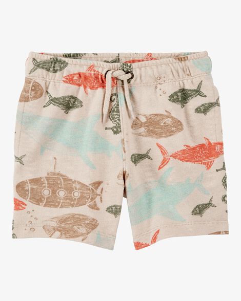  Product image 1 of Toddler Sea Print Pull-On Shorts