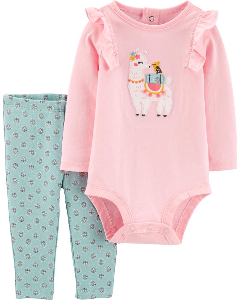 2 Piece Llama Bodysuit Pant Set Carters Com