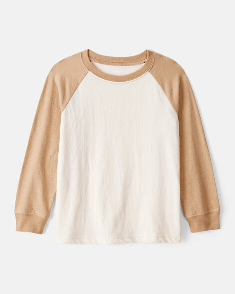 Product image 1 of Toddler Boy Long-Sleeve Raglan Tee - Tan