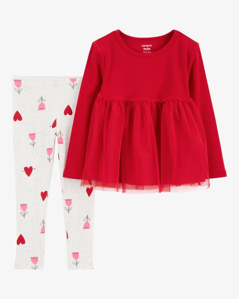  Product image 1 of Baby 2-Piece Valentine's Day Top & Legging Set