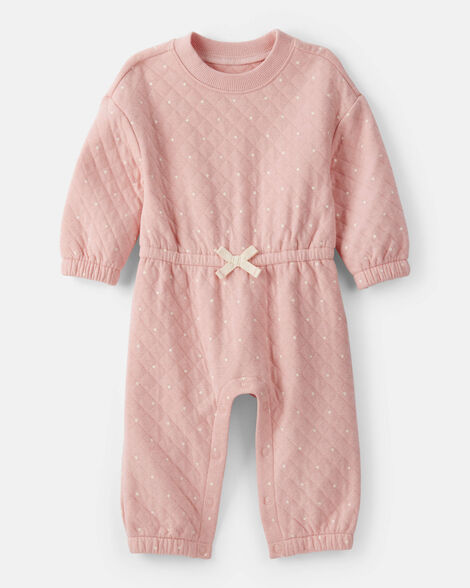 baby girl long-sleeve jumpsuit - pink
