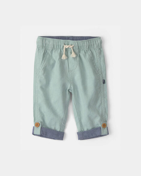 Baby Boy Linen Pants - Green