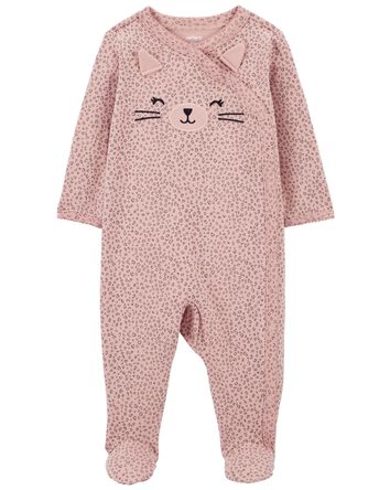 Baby Cat Side-Snap Sleep & Play Pajamas