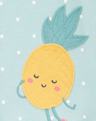 Product image 2 of Toddler 1-Piece Pineapple 100% Snug Fit Cotton Footless Pajamas
