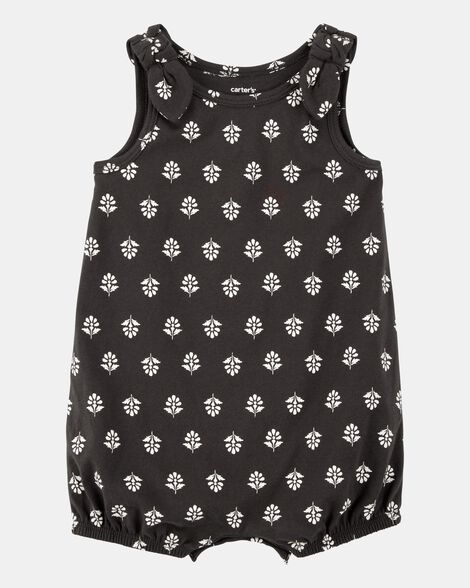 baby floral print cotton romper
