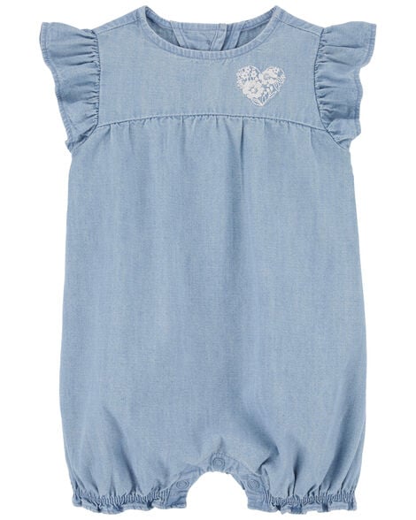 Product image 1 of Baby Chambray Flutter Romper
