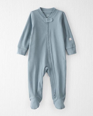 Product image 1 of Baby Organic Cotton Sleep & Play Pajamas in Blue