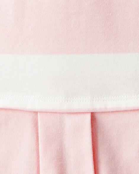 Product image 3 of Kid Striped Rugby Pleated Dress - Pink/White