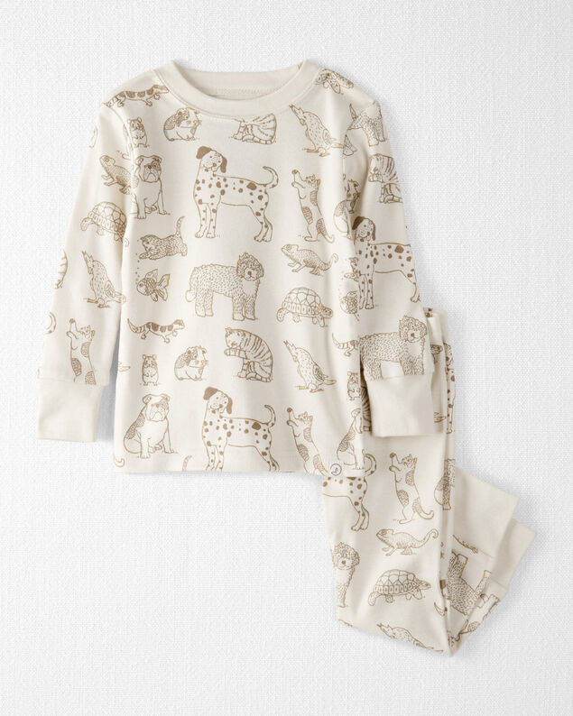 Product image 1 of Baby Pet Print Organic Cotton 2-Piece Pajamas