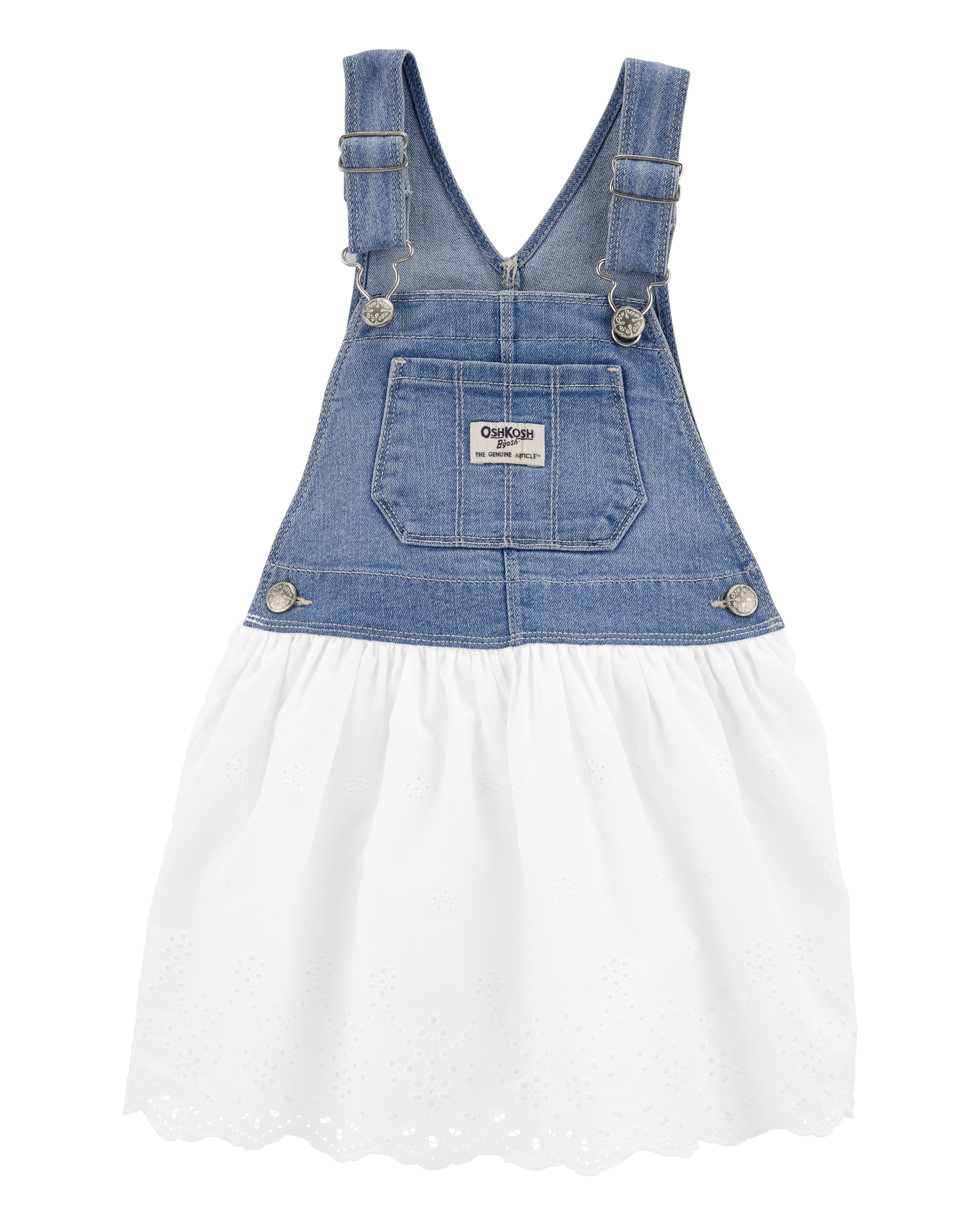 Toddler Denim Eyelet Jumper Dress