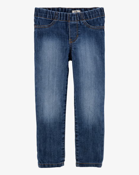 Baby Girl Medium Blue Wash Elastic-Waist Jeggings
