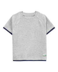 Baby Short-Sleeve Waffle Knit Tee - Grey