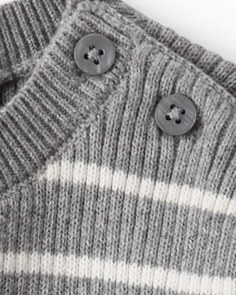  Product image 3 of Baby Organic Cotton Rib Sweater Knit Set in Stripes