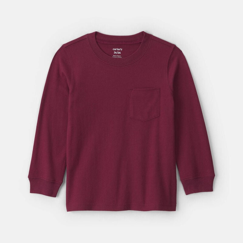 Toddler Boy Long-Sleeve Tee - Burgundy