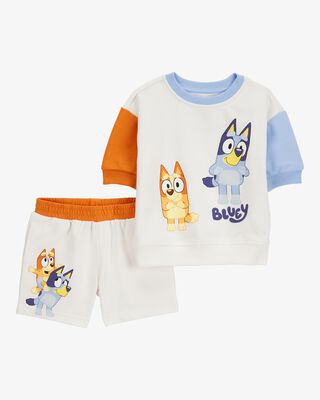 Product image 1 of Baby 2-Piece Bluey French Terry Outfit Set - Cream