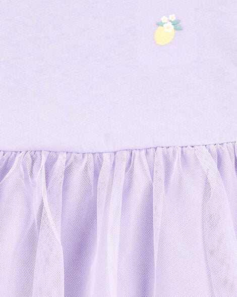  Product image 2 of Toddler 2-Piece Lemon Tulle Top & Legging Set - Purple