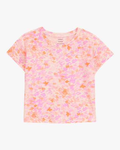 Kid Floral Short-Sleeve Tee - Pink