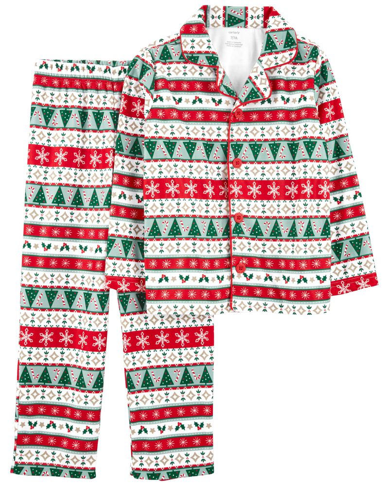 Kid Multi 2-Piece Christmas Coat-Style PJs | carters.com