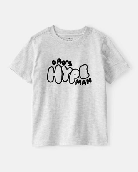 toddler boy dad's hype man graphic tee - grey