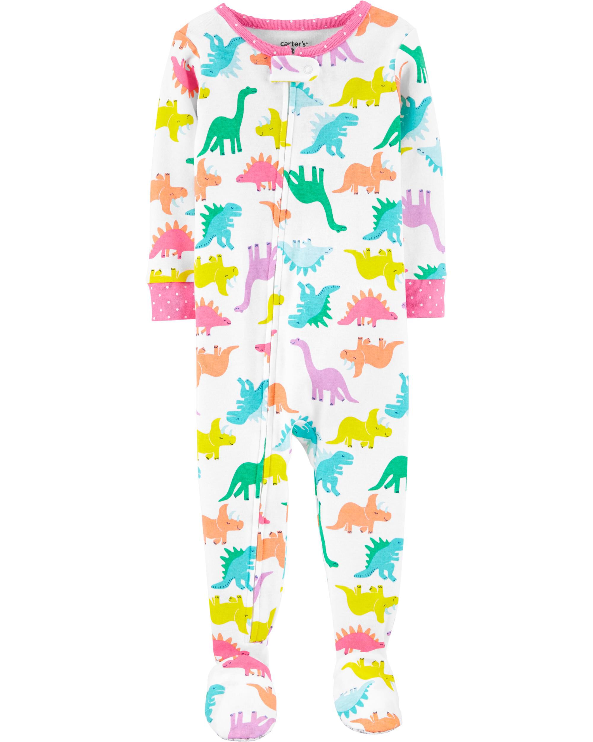 carter's dinosaur footed pajamas