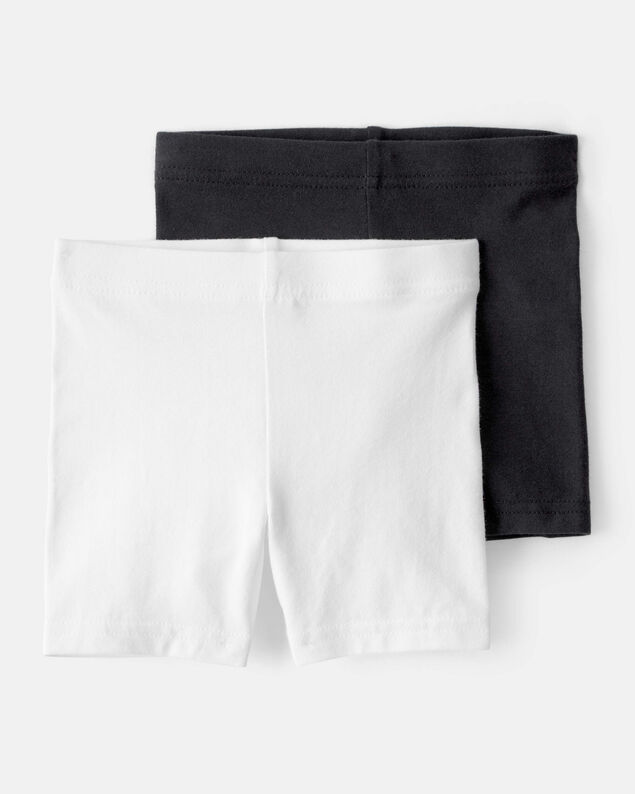 Product image 1 of Toddler Girl 2-Pack Tumbling Shorts - Black/White