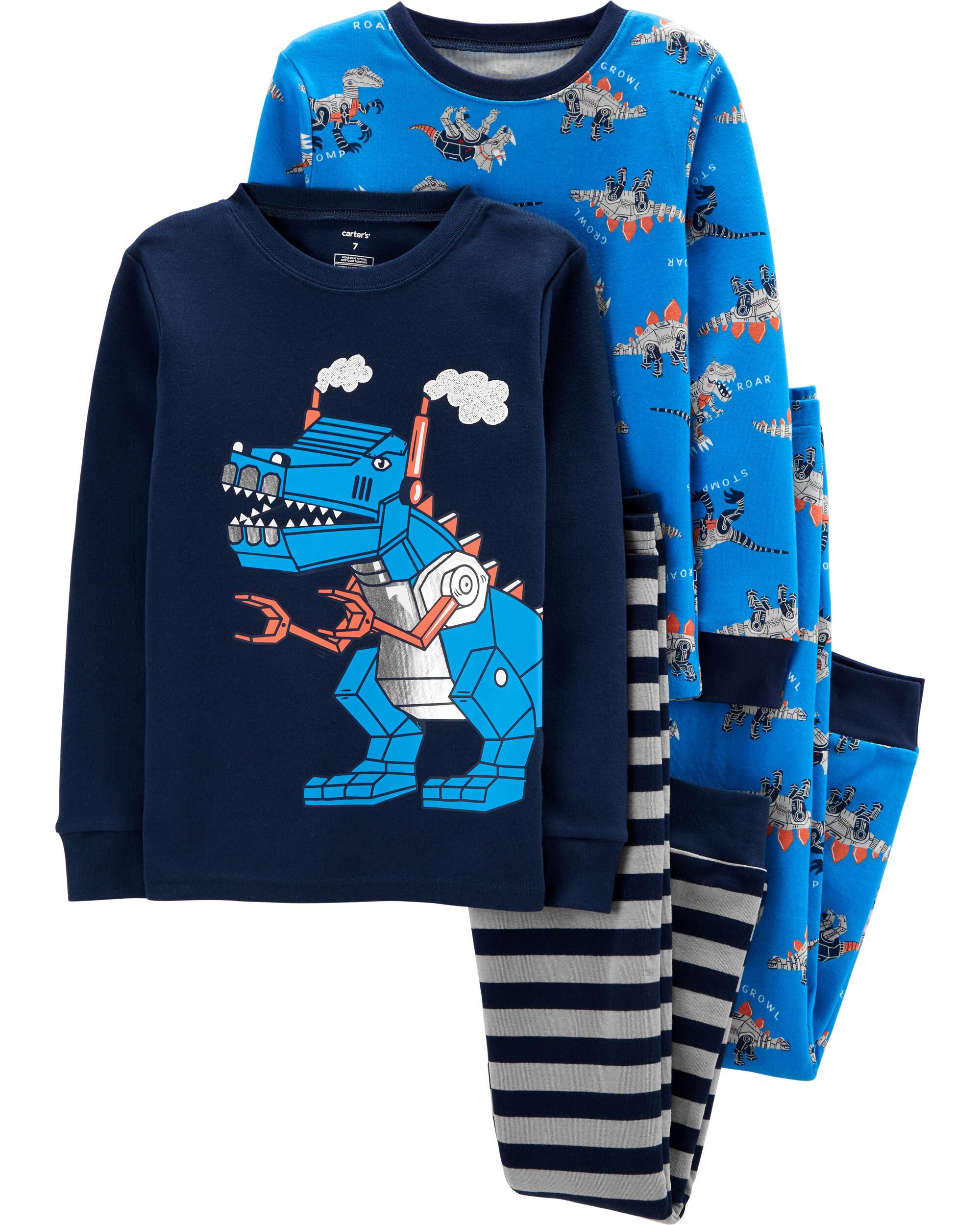 Get Wallpaper Carters 4 Piece Dinosaur Snug Fit Cotton Pjs HD