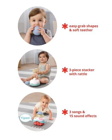 Product image 3 of Baby Stack & Crawl 4-in-1 Crab Baby Crawl Toy