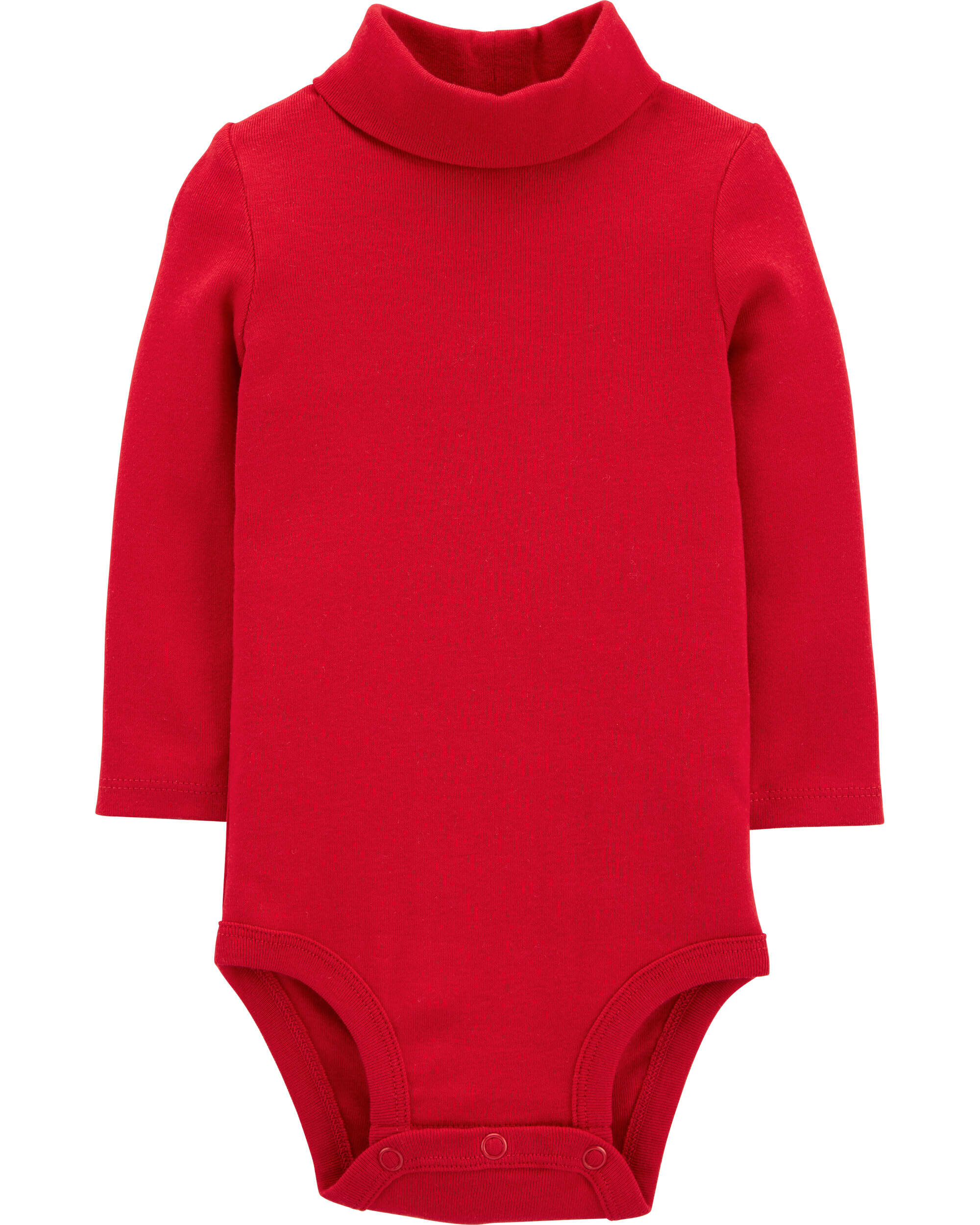 Red turtleneck bodysuit