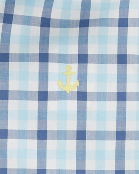  Product image 2 of Baby 2-Piece Plaid Button-Down & Short Set