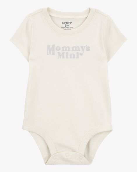  Product image 1 of Baby "Mommy's Mini" Short-Sleeve Bodysuit - Cream