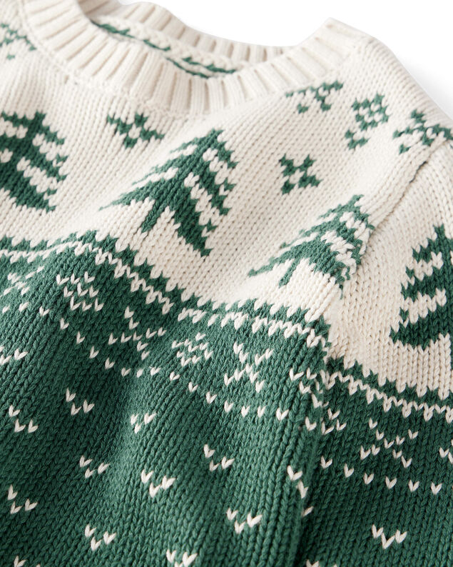 Product image 2 of Baby Organic Cotton Evergreen Fair Isle Sweater 