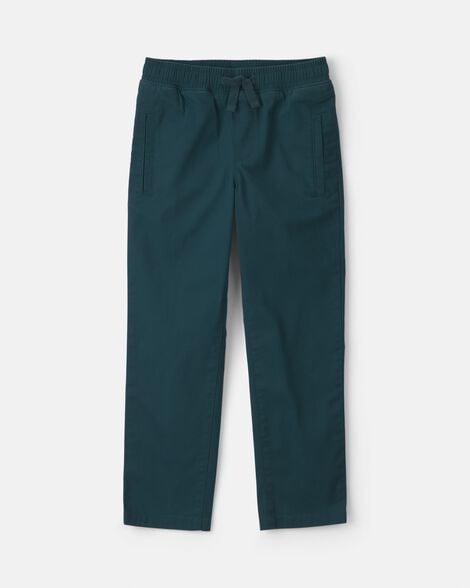 boys twill pants - teal