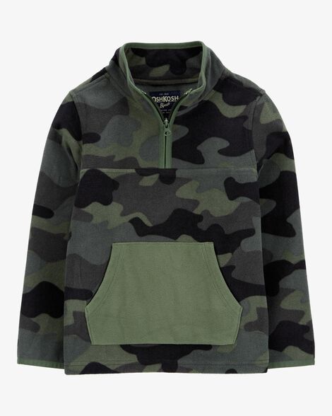  Product image 1 of Kid Camo Print Quarter-Zip Microfleece Pullover
