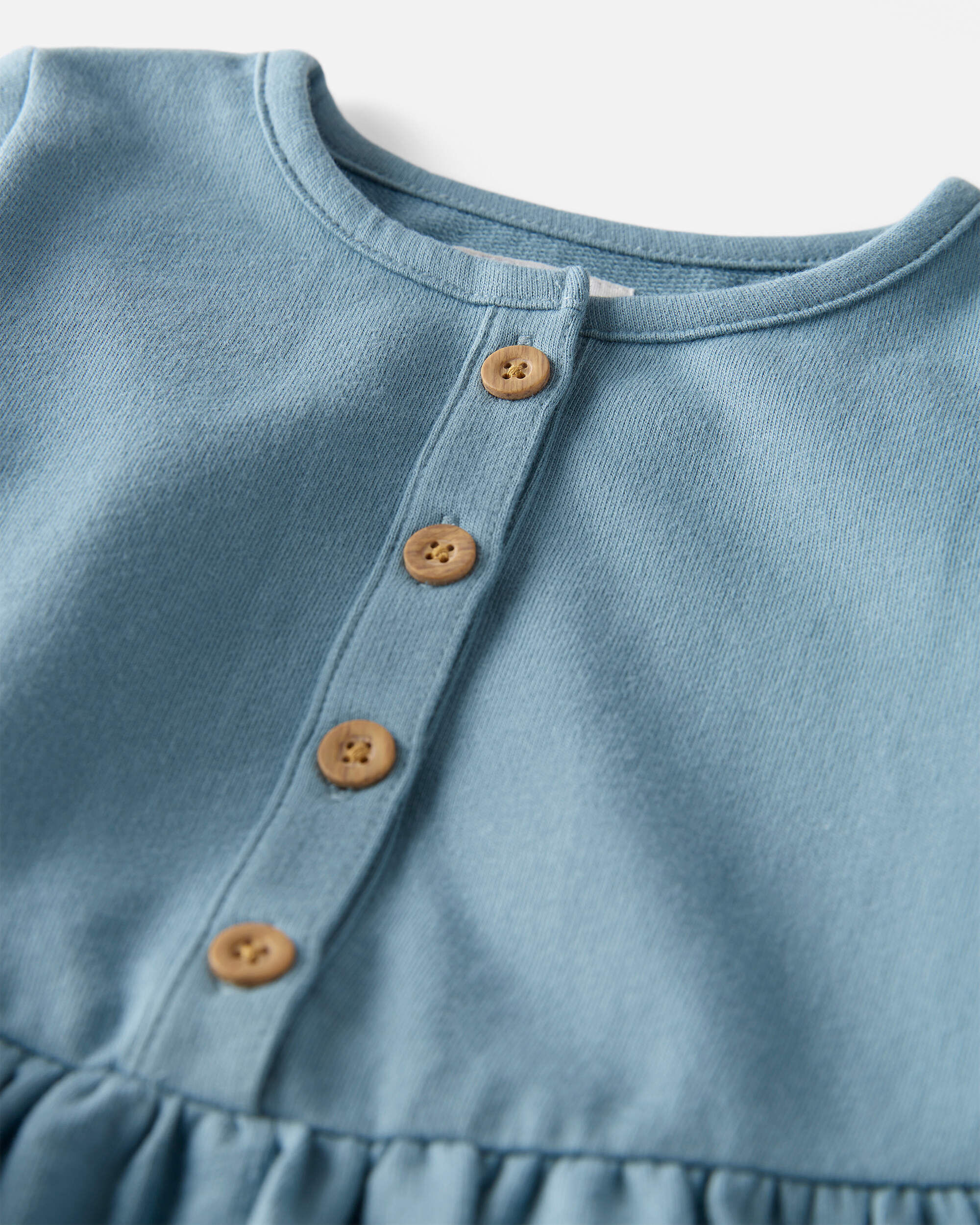 Toddler Organic Cotton Pocket Dress in Cottage Blue