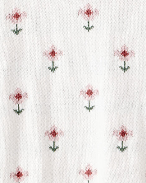  Product image 3 of Girls Organic Cotton Sweater Knit in Wildflower Maze Print