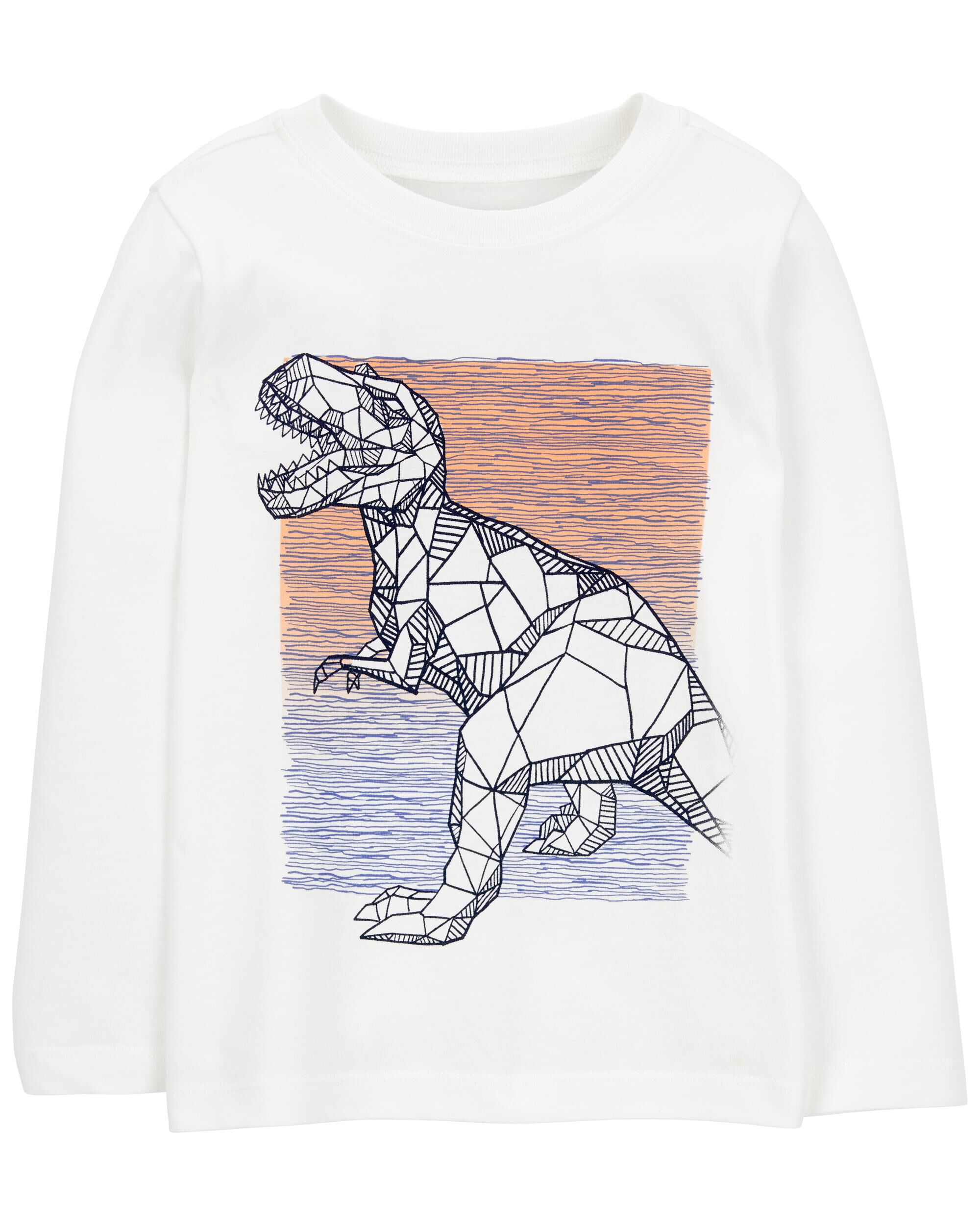 Toddler Dinosaur Long-Sleeve Graphic Tee - White - OshKosh Toddler Dinosaur Long-Sleeve Graphic Tee - White - OshKosh