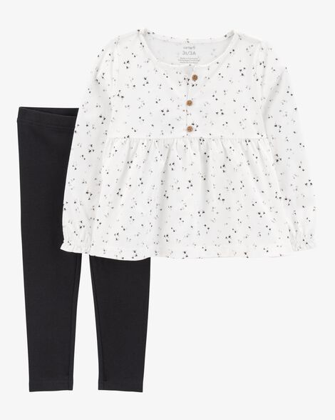  Product image 1 of Toddler 2-Piece Floral Blouse & Legging Set